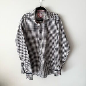 7 Downie St Plaid Brown Checkered Button Shirt